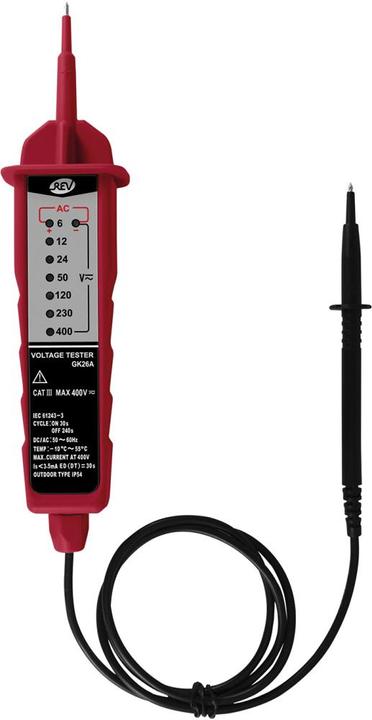 Produktbild REV Spannungspr. LED-Anz.6-400V rt Spannungsprüfer LED