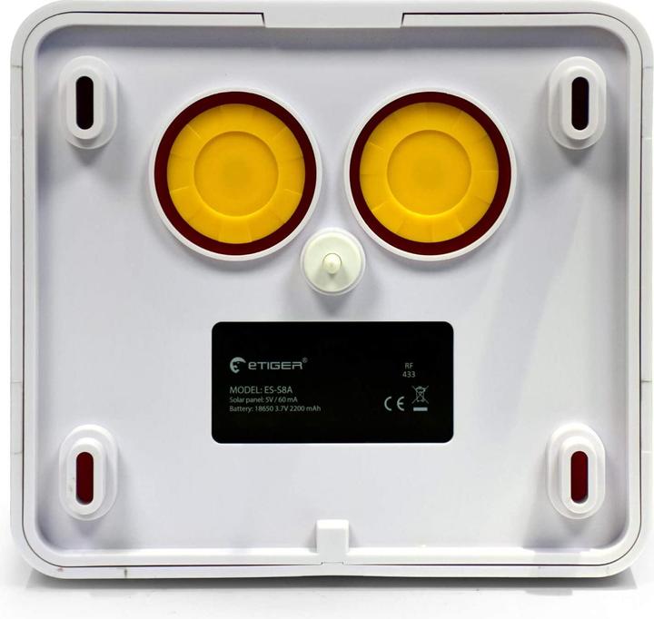 Image du produit éS OUTDOOR solar sirene 100dB met stroboscoop voor alle eTIGER draadloze alarmsystemen.