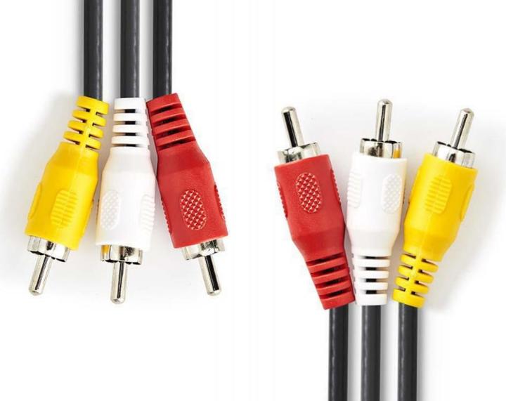 Produktbild PowerGuard Cinch 3-Fach Audio Video Cinch RCA Kabel 1m (Cinch)