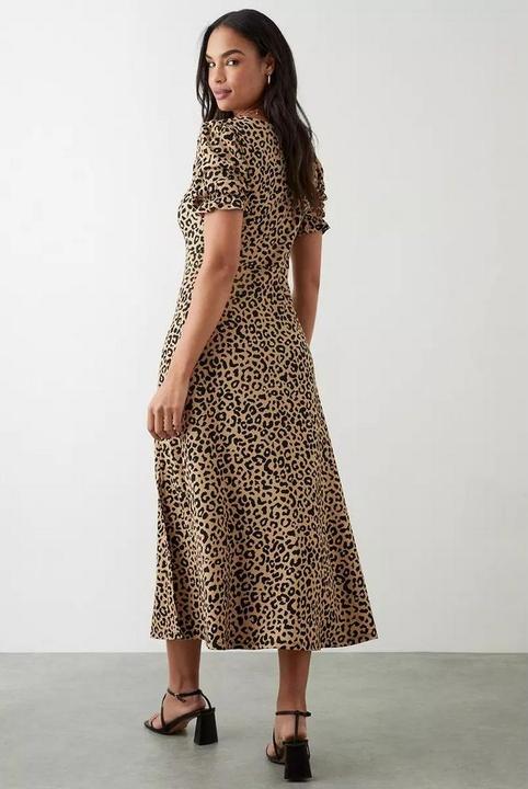 Produktbild Dorothy Perkins Womens/Ladies Leopard Print Short-Sleeved Midi Dress (38 D)