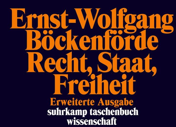 Actual product image Recht, Staat, Freiheit (German, Ernst-Wolfgang Böckenförde, 1991)