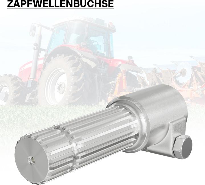 Produktbild Wiltec Zapfwelle 160mm Buchse Keilwellenaufnahme 8-32x38x6 f. Ausgangswelle 1 3/8" Z21
