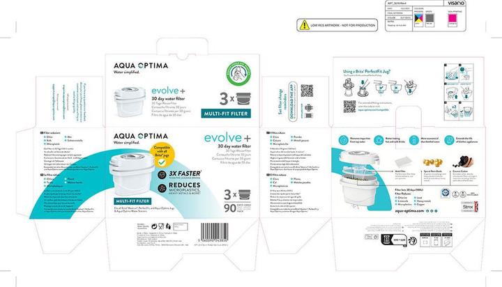 Actual product image Aqua Optima Filter for carafe Single Life Evolve (3 pieces) (3 x)
