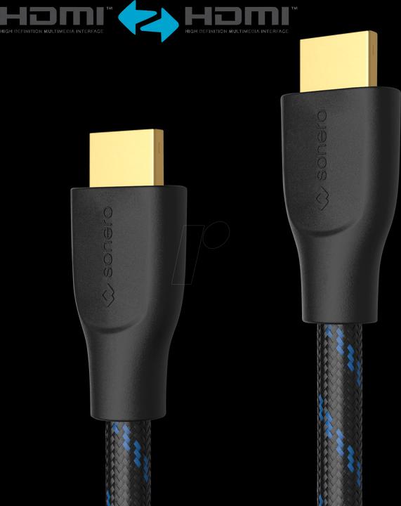 Actual product image Purelink Sonero Premium HDMI Cable X-PHC011-030 HDMI2.0 18Gbps 4K/60Hz Nylon Jacket 3m (3 m, HDMI)