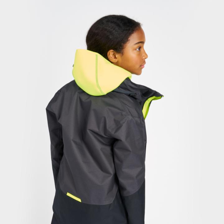 Image du produit Tribord Veste de pluie Veste de voile enfants imperméable au vent - Sailing 300 gris foncé (122)