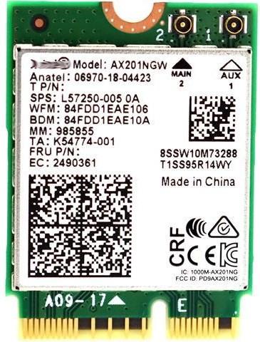 Produktbild Intel WLA/Wi-Fi 6 AX201 2230 2x2 AX+BT No vPro (M.2 A Key)