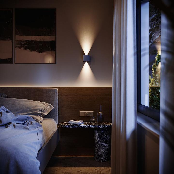 Actual product image s.luce Ixa LED wall lamp adjustable angle indoor & outdoor IP44 (460 lm)