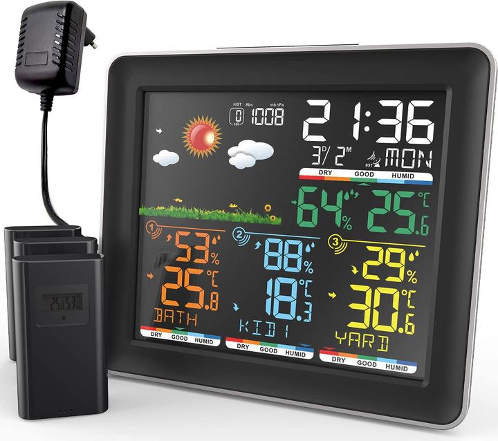 Produktbild Bilipala Wetterstation mit 3 Aussensensor
