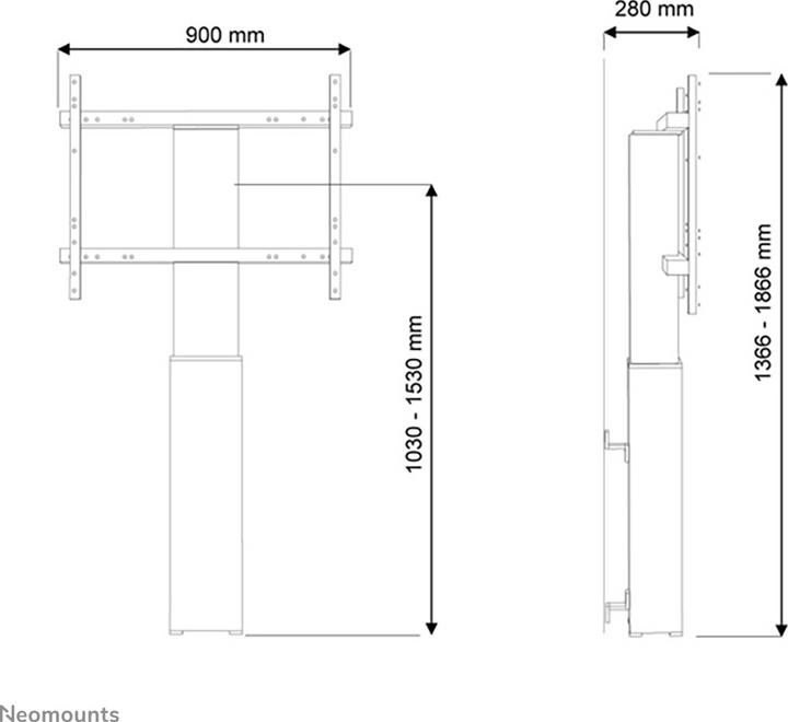 Immagine prodotto Neomounts PLASMA-W2250BLACK (Universale, 100", 130 kg)