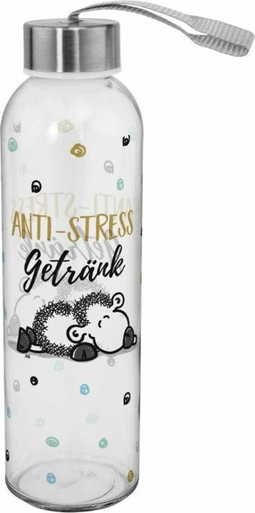 Actual product image Sheepworld 46522 Trinkflasche Antistress, Glas, 50 cl (0.50 l)