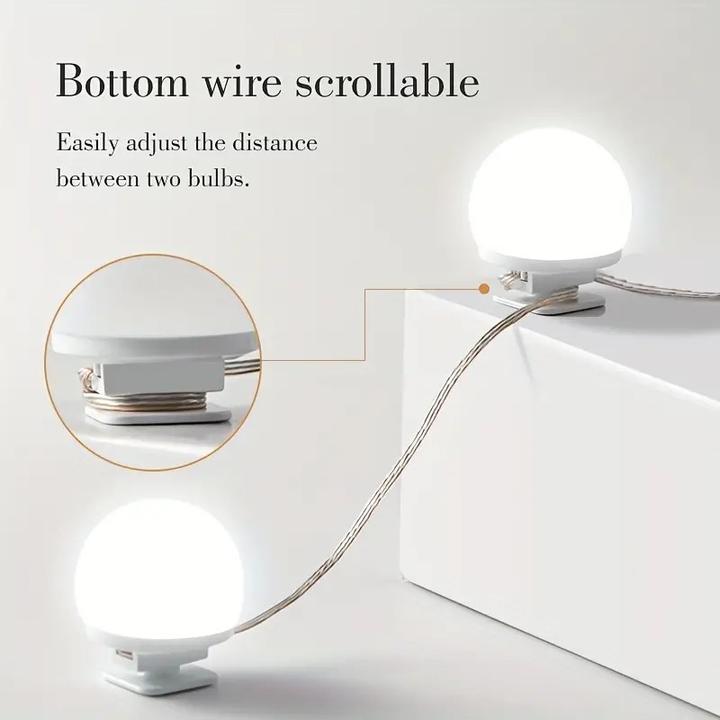 Actual product image Cbx 6 mirror lights, LED make-up mirror light, Hollywood lamps (200 cm, Indoor)