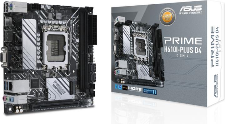 Produktbild ASUS MB Prime H610I-Plus (LGA 1700, Intel H610, Mini-ITX)
