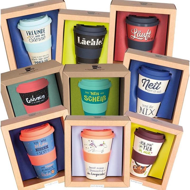 Actual product image Bamboo to go drinking cup I was beautiful, rich and sexy - and then the alarm clock rang!