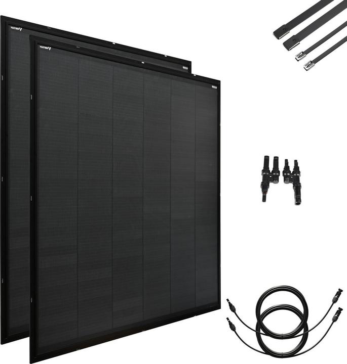 Immagine prodotto Voltima Prima LWB400 Leichtes Balkon-Solarmodul-Set 2x200 Watt Monokristallin (4.40 kg)