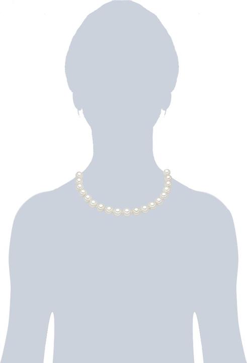 Actual product image Lulu & Jane Ladies brass shell bead silver 45.0 cm base chain + 5.0 cm extension - 29467 (Brass, 45 - 50 cm)