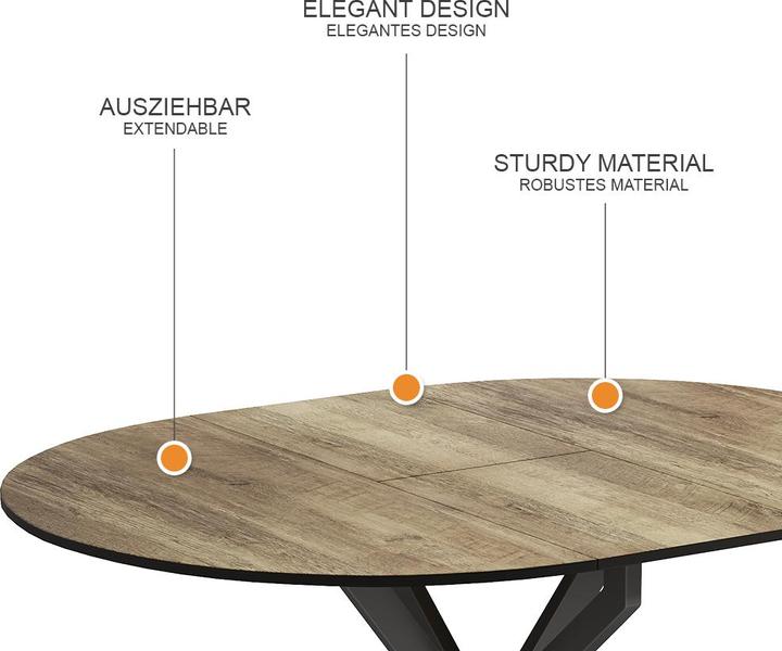 Actual product image Vicco Loyd (Ø 120 x 76.5 cm)