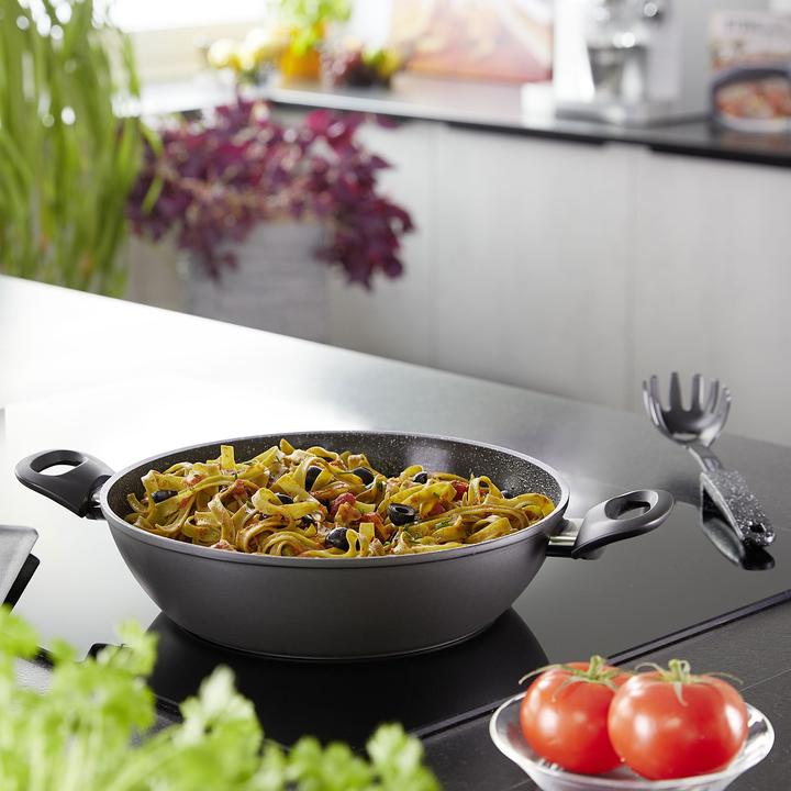 Produktbild Stoneline CERAMIC Servierpfanne 24cm, Keramik-Beschichtung, mit Aroma-Glasdeckel (Pfannenset + Topfset, Aluminium)
