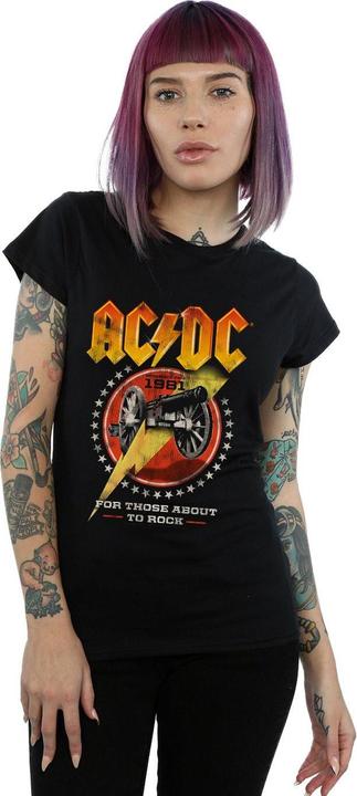 Immagine prodotto AC/DC Maglietta in cotone da donna/ragazzo per chi è in procinto di fare rock 1981 (M)