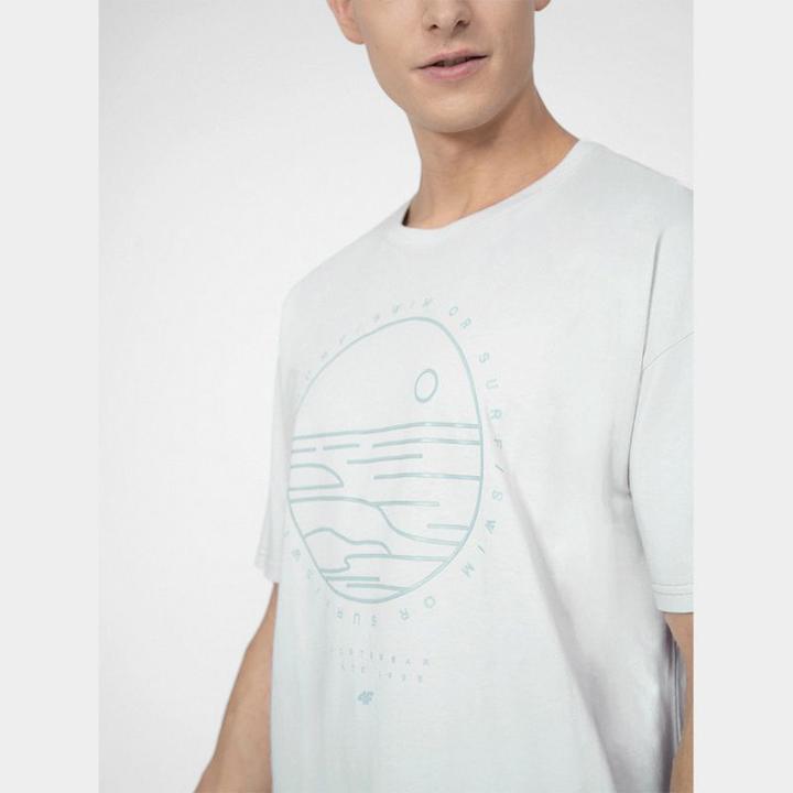 Produktbild 4F Tshirt Ciepły Jasny Szary r. L TTSHM365 (L)
