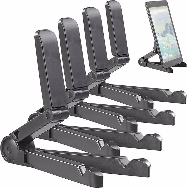 Image du produit Pearl Lot de 4 supports de tablette pliables pour iPad, tablette PC, lecteur de livre électronique