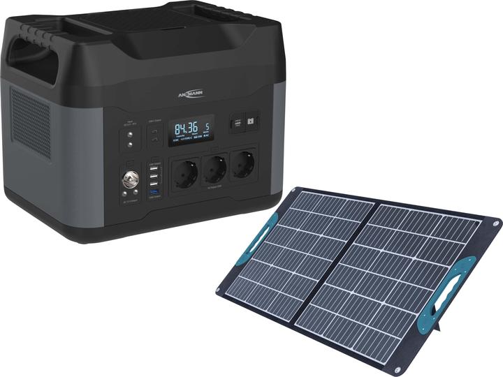 Produktbild Ansmann Powerstation-Set, Powerstation PS2200AC + Solarpanel 100 W