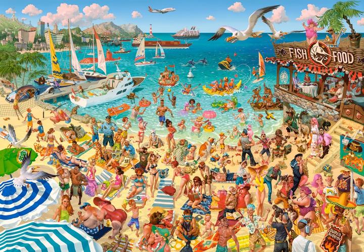 Productafbeelding Castorland Puzzel 1000 stukjes Plezier aan Zee (1000 onderdelen)