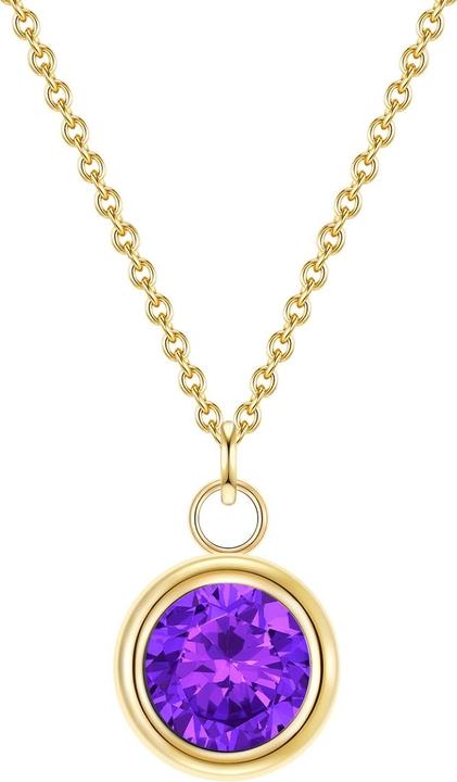 Glanzstücke München Damen Sterling Silber Amethyst gelbgold 40,0 cm Basiskette + 5,0 cm Verlängerun - 28703 (Sterling Silber, 40 - 45 cm)
