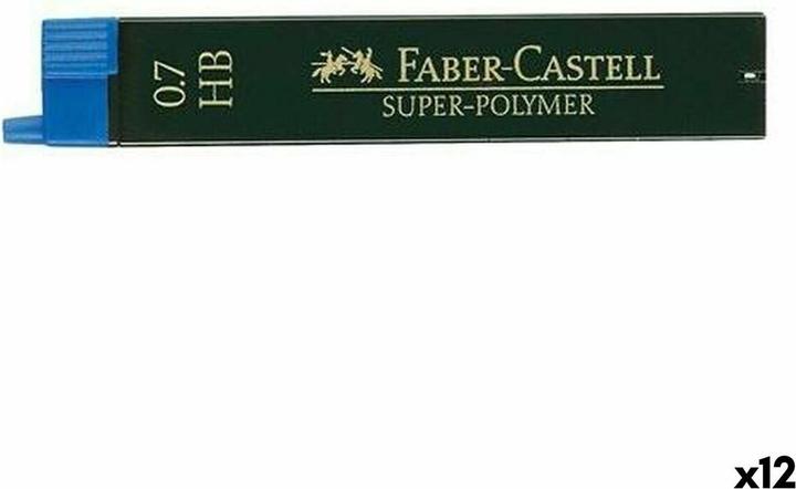 Produktbild Faber-Castell 12 SUPER-POLYMER Bleistiftminen HB 0,7 mm (Ersatzmine, Schwarz, 0.70 mm)