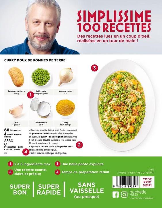 Image du produit Simplissime 100 recettes : recettes pour fauchés (Français, Mallet Jean-François, 2025)