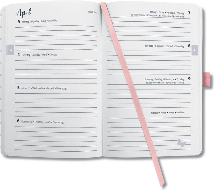 Produktbild Jolie Agenda Flair 2025 J5111 1W/2S rose pink ML A5 (Deutsch)