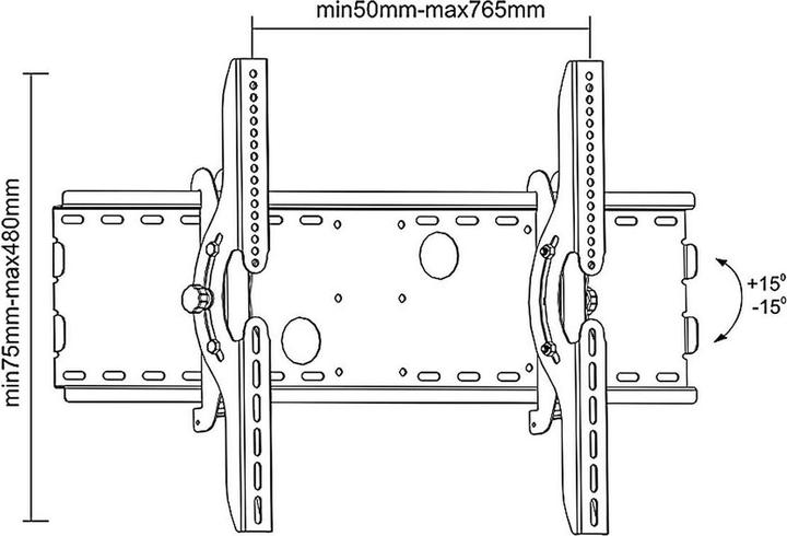 Produktbild Maclean PLASMA LCD LED Wandhalterung MC521 B Brackets (Wand, 70", 75 kg)