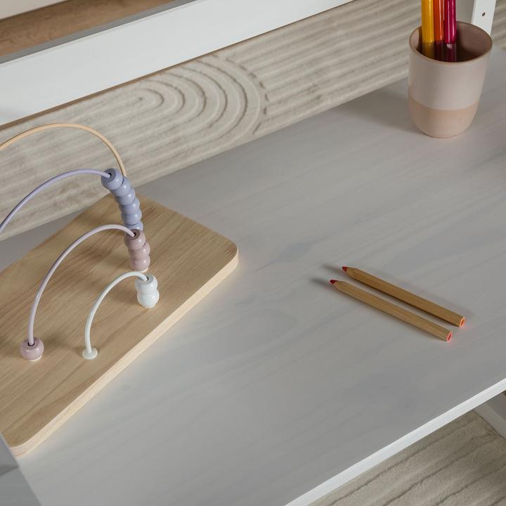 Immagine prodotto IDIMEX Scrivania per bambini SUZA regolabile in altezza in legno massiccio - bianco