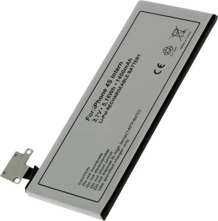 AccuCell Akku Apple iPhone 4S Akku, 616-0579, GB-S10-423282-0100