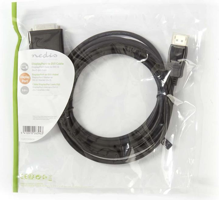 Actual product image Nedis Video cable DVI-D (M) to DisplayPort (M) (3 m, DisplayPort)
