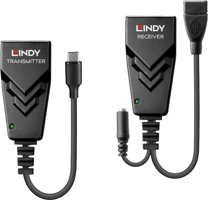 Produktbild Lindy 100m USB 2.0 Typ C Cat.6 Extender 100m USB 2.0 Verlängerung für Computer mit Typ-C-Anschluss