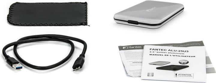 Actual product image Fantec ALU-25U3 CASE SILVER (2.5")