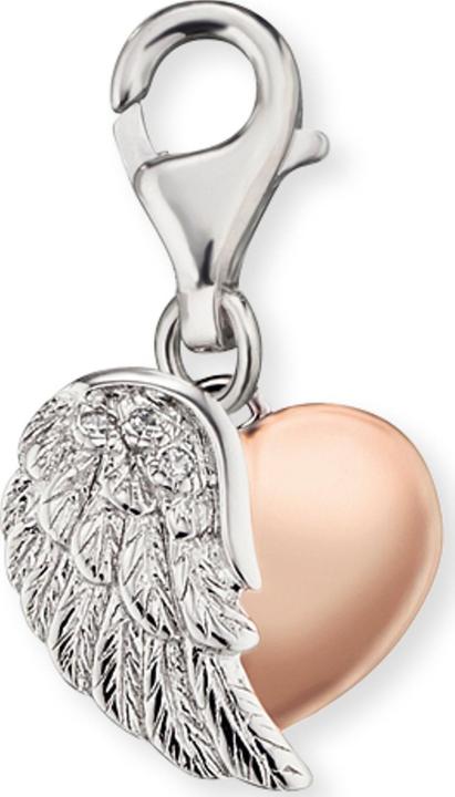 Engelsrufer Charm Herzflügel Bicolor (925er Silber)