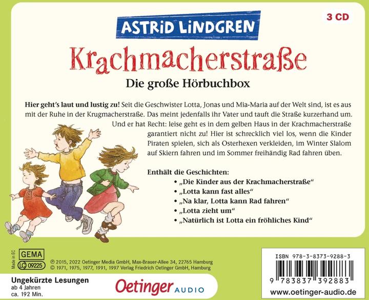 Actual product image Noisemaker Street. The big audiobook box (Ilon Wikland, Astrid Lindgren, Alexander Riess, Frank Gustavus, Thyra Dohrenburg, Anna-Liese Kornitzky, Leonie Landa, Céline Fontanges, German)