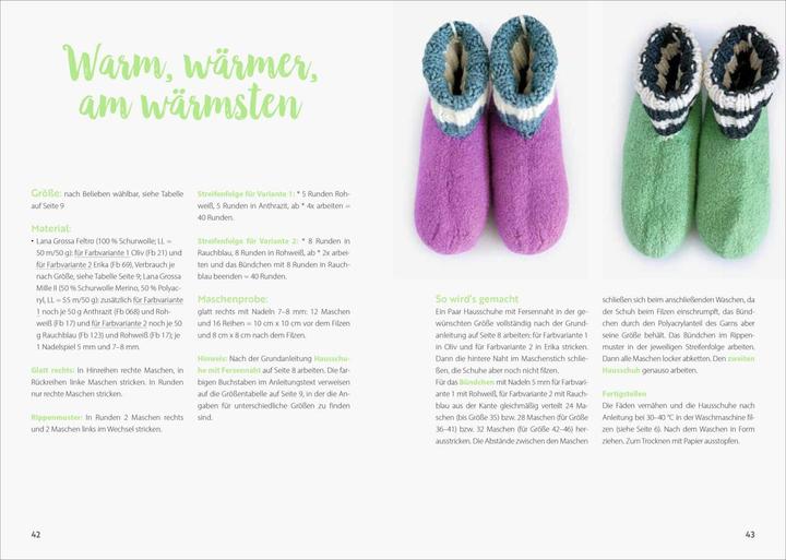 Image du produit Hausschuhe stricken & filzen (Allemand, Sabine Abel, Karoline Hoffmeister, Annette Diepolder, 2023)