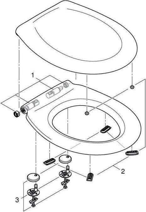 Actual product image Grohe Construction ceramic toilet seat with soft close
