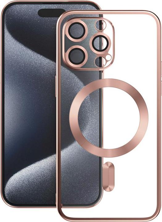 Immagine prodotto Vmax Custodia in TPU galvanica per iPhone 15 Pro Max 6,7" oro rosa (Apple iPhone 15 Pro Max)