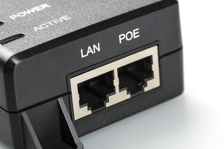 Produktbild MicroConnect POEINJ-30W-UK PoE-Adapter 10 Gigabit Ethernet,100 Gigabit Ethernet 48 V (802.3af (PoE), 802.3at (PoE+), 30 W)