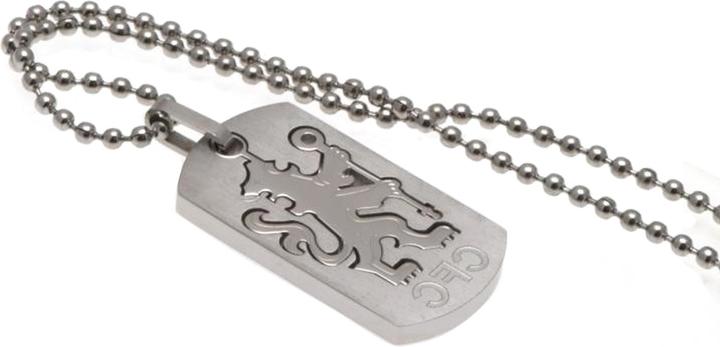 Image du produit Chelsea FC - Plaque militaire et chaîne - Adulte (100% argent sterling)