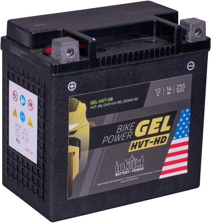 Produktbild Intact GEL-HVT-08 Bike-Power Gel HVT-HD 14Ah Motorradbatterie GHD14H-BS (12 V, 14 Ah, 255 A)