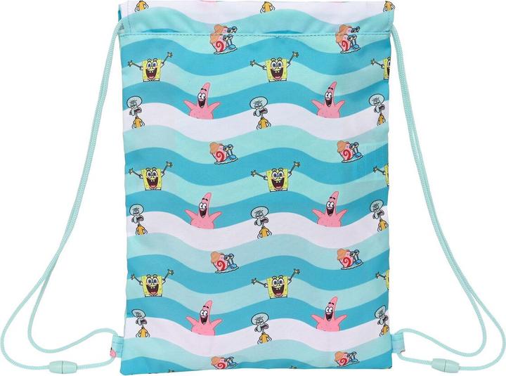 Produktbild Safta Rucksacktasche mit Bändern Spongebob Stay positive Blau Weiss (26 x 34 x 1 cm)