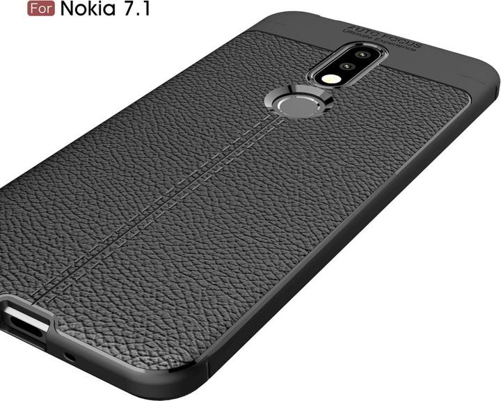 Produktbild Screenguard Nokia 7.1 Hülle Leather Design TPU Cover (Nokia 7.1)