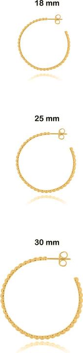 Image du produit Leyda Boucles d'oreilles créoles à pois (Argent 925 1 micron Doré jaune 18K)