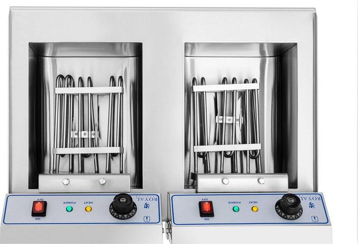 Actual product image Royal Catering Electric Deep Fat Fryer - 2 x 16 litres - 400 V - base cabinet