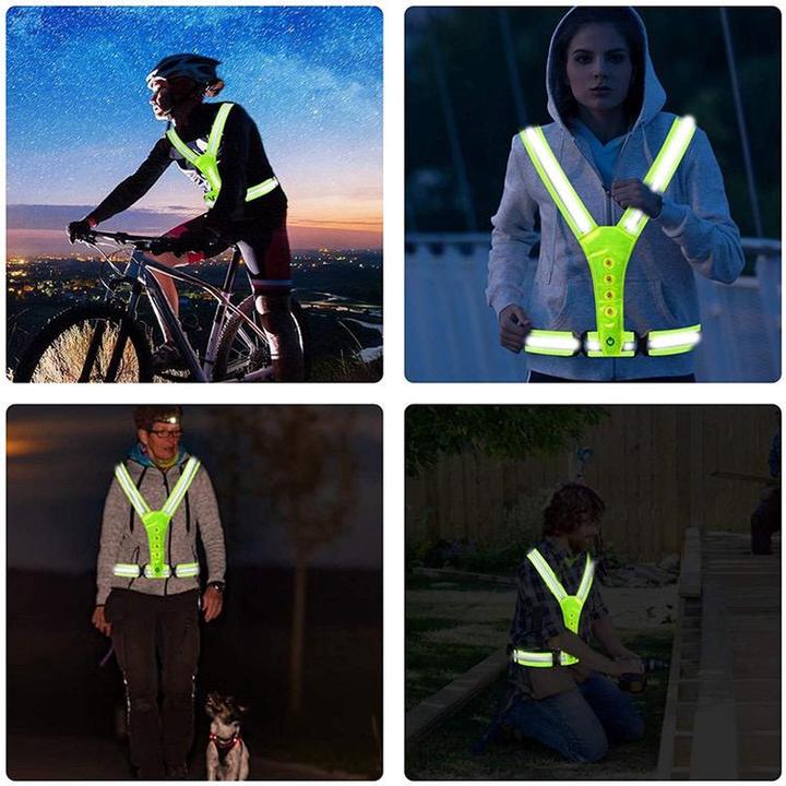 Actual product image Japcell Reflektierende Weste mit LED-Licht (One size)