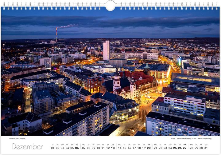 Produktbild Kalender Sachsen von oben 2026 - Luftaufnahmen (45 x 30 cm, Deutsch)